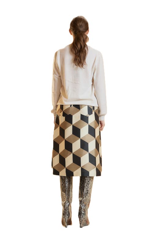 Cynthia Rowley Silk Wool Midi Skirt