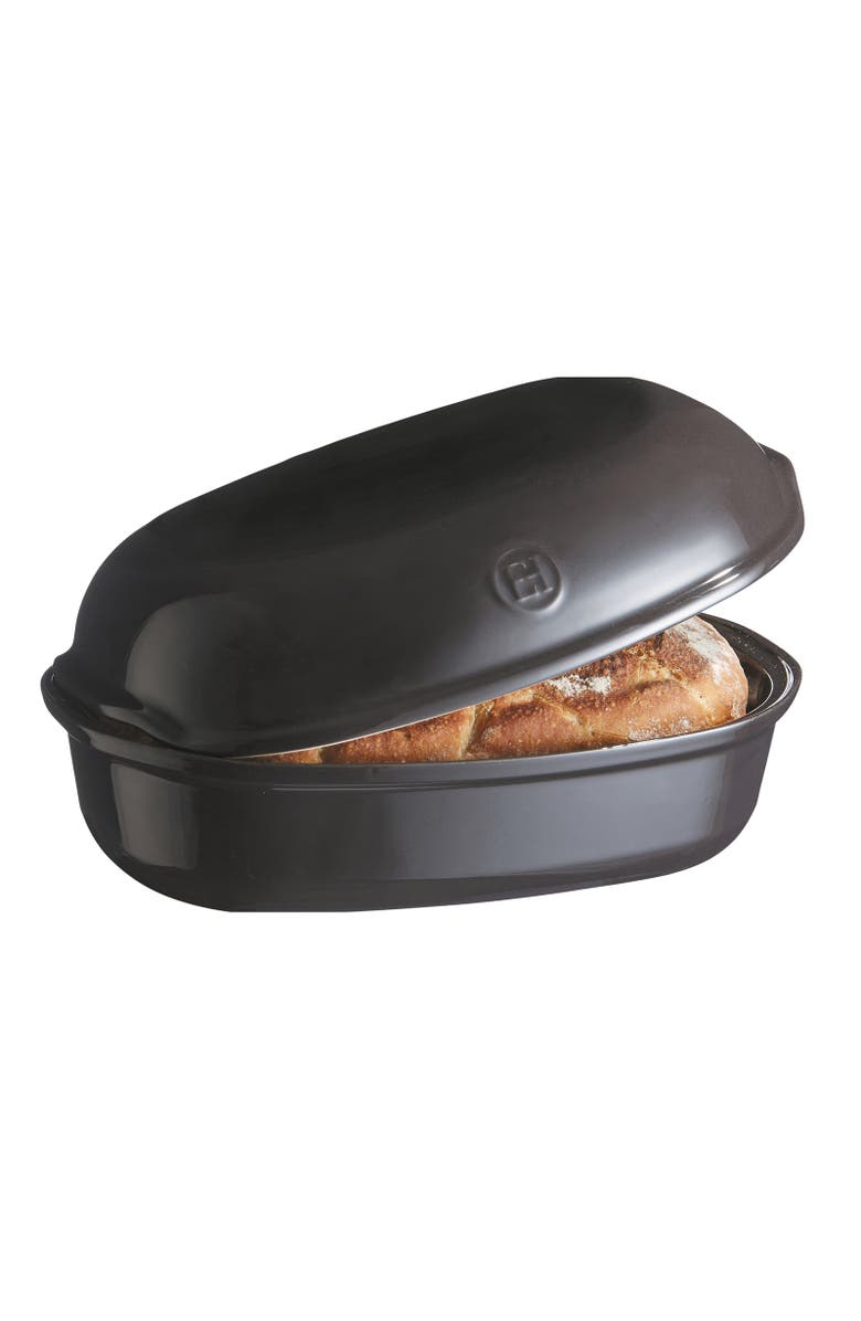 Emile Henry Artisan Loaf Baker, Alternate, color, Charcoal