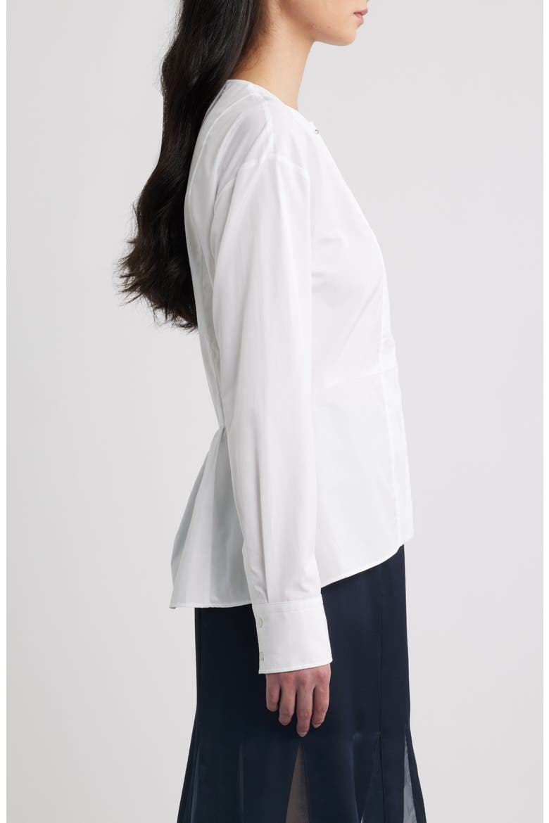 Cotton Peplum Top, Alternate, color, BRIGHT WHITE
