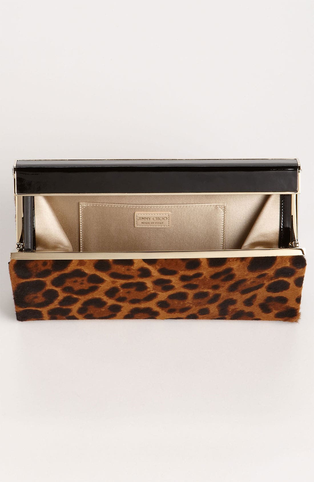 'Cayla' Calf Hair Clutch, Alternate, color, LEOPARD