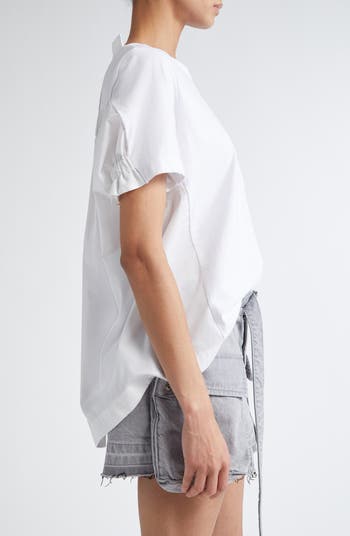 ■sacai■サカイ■Mixed Media Poplin & Jersey Top■トップス Sacai Mixed Media Poplin & Jersey Top | Nordstrom