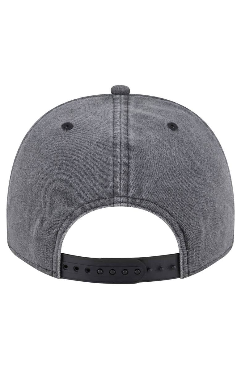 New Era Men's New Era Charcoal Detroit Red Wings Throwback Washed A-Frame Pre-Curved 9FIFTY Snapback Hat, Alternate, color, Charcoal