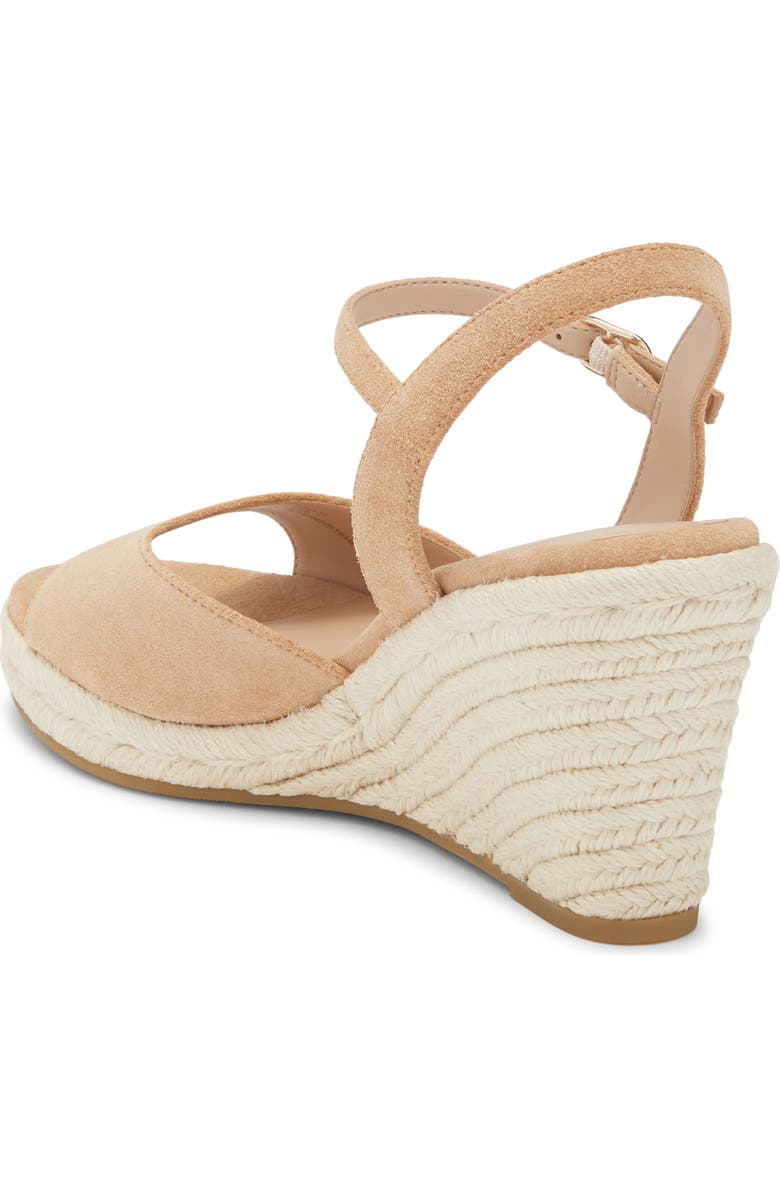 Stuart Weitzman Tia Wedge Sandal, Alternate, color, Golden Beige