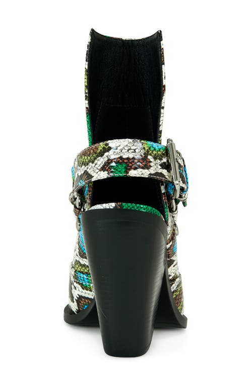 Azalea Wang Wade Cutout Pointed Toe Slingback Bootie In Blue