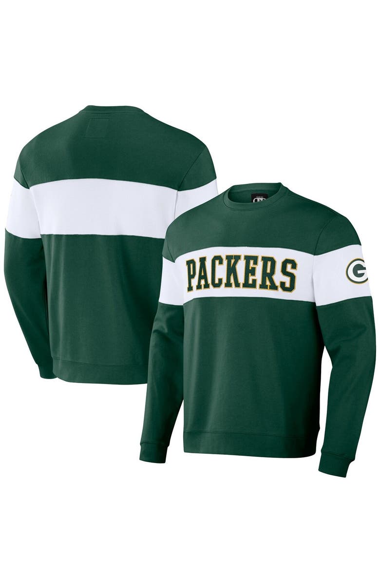 NFL X DARIUS RUCKER Men's NFL x Darius Rucker Collection by Fanatics Green Green Bay Packers Team Color & White Pullover Sweatshirt, Main, color, 