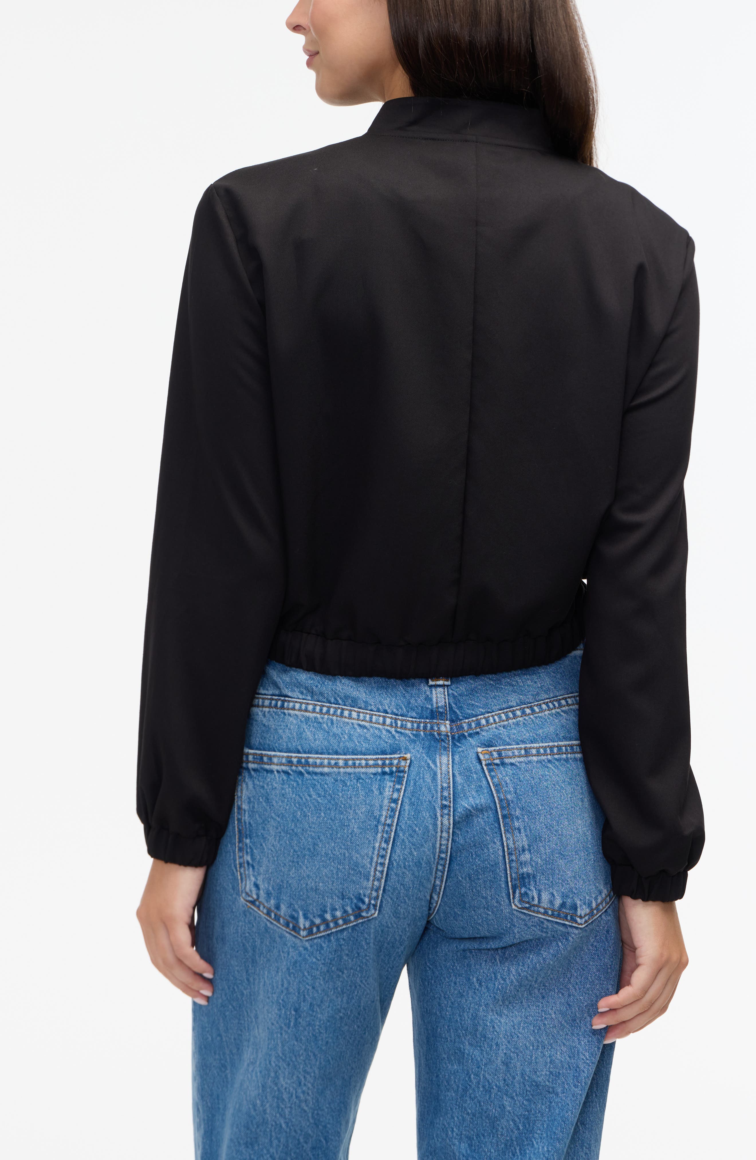 Cropped Bomber Jacket - image 2