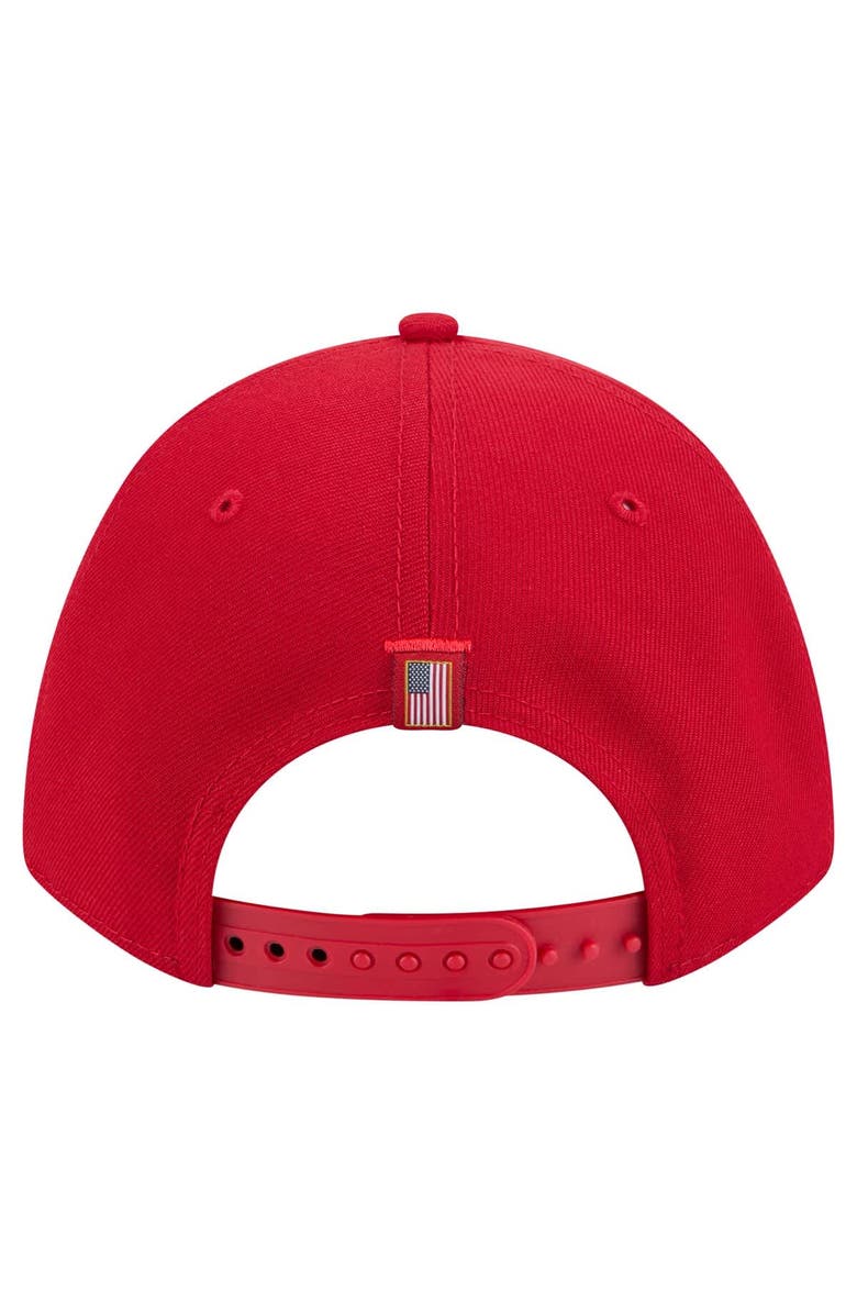 New Era Men's New Era Red Washington Nationals American Flag 9FORTY M-Crown A-Frame Adjustable Hat, Alternate, color, Red