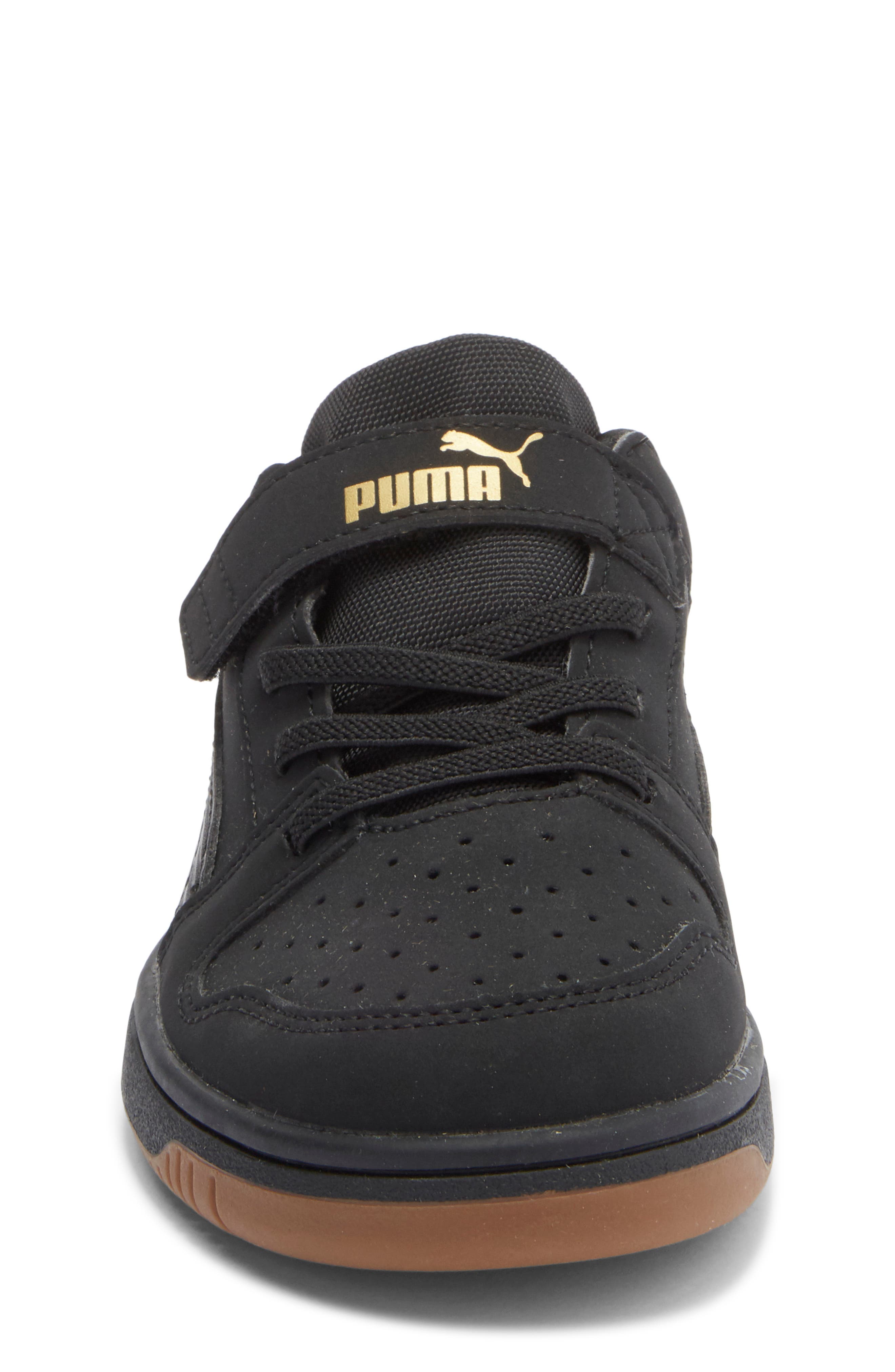 PUMA Kids' Rebound Layup Sneaker, Alternate, color, Puma Black/ Black/ Gold