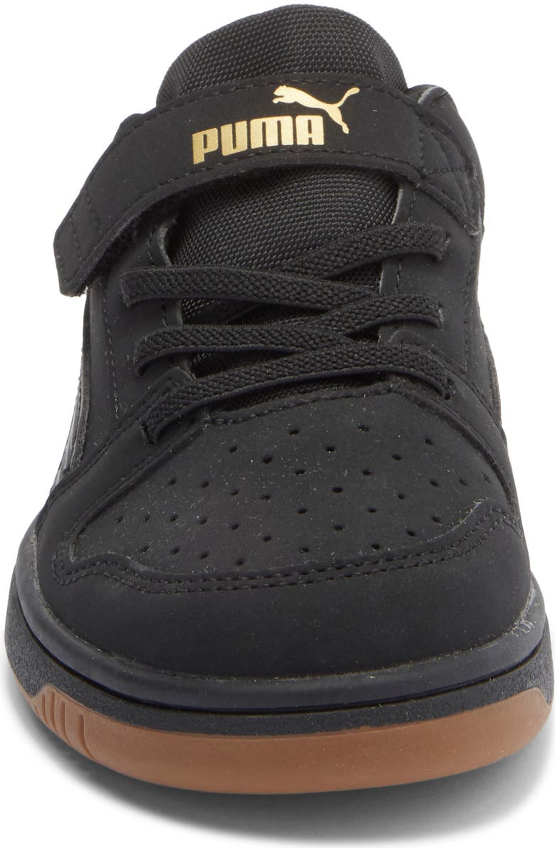 PUMA Kids' Rebound Layup Sneaker, Alternate, color, Puma Black/ Black/ Gold