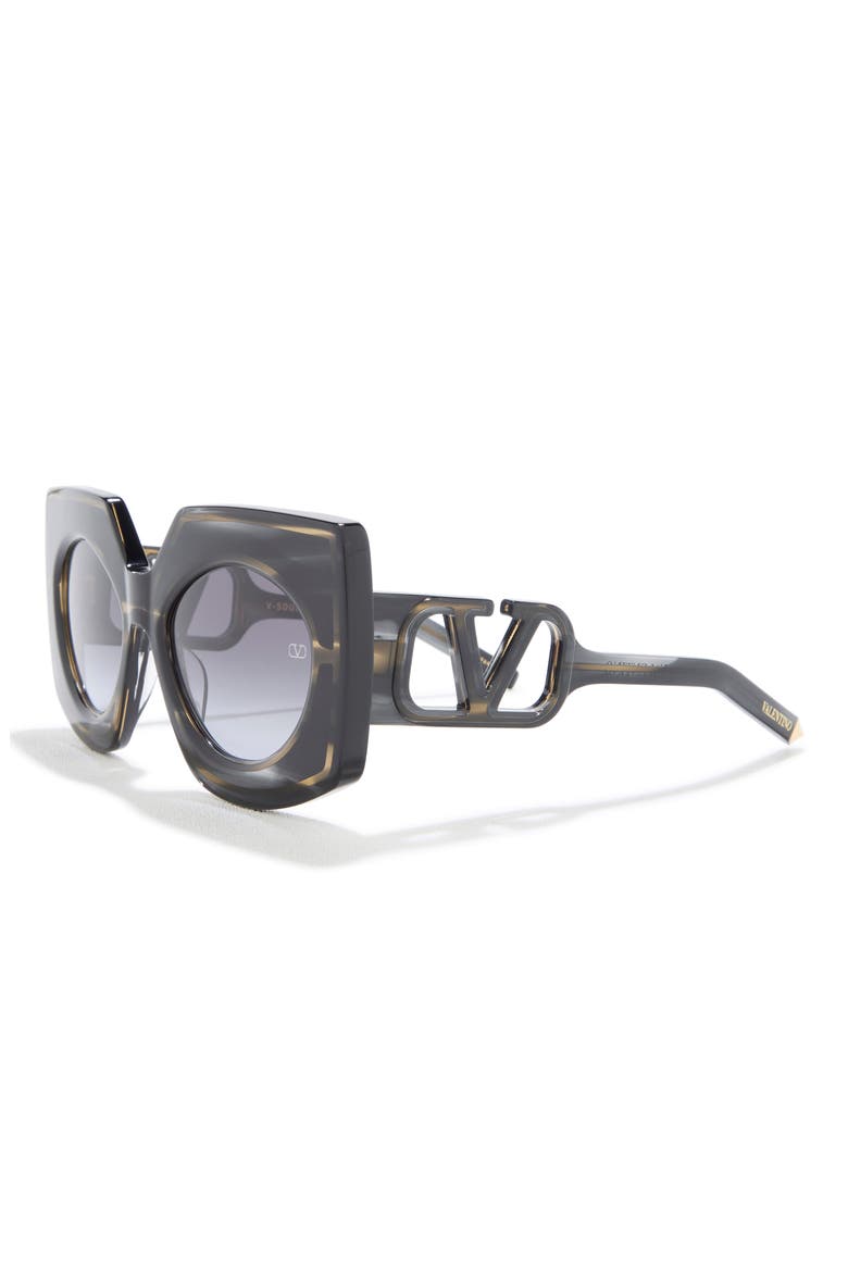 53mm Gradient Square Sunglasses, Alternate, color, BLACK HAVANA BLACK HAVANA GREY