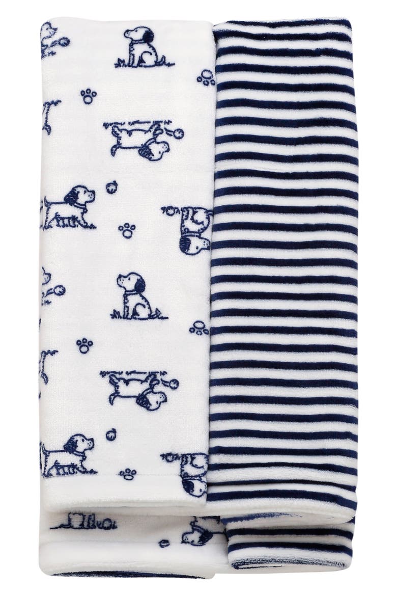 Kids' 2-Ply Puppy 3-Piece Gift Set Blanket, Alternate, color, BLUE