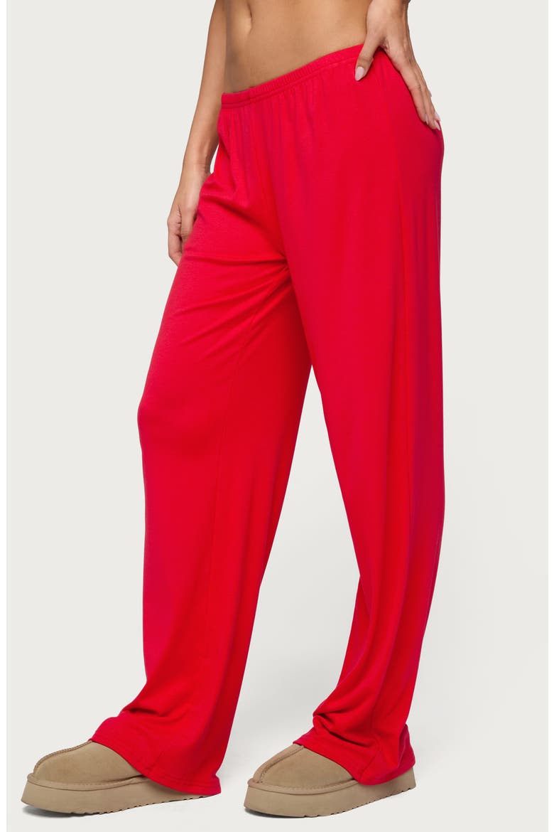 Justina Lounge Pants, Alternate, color, RED