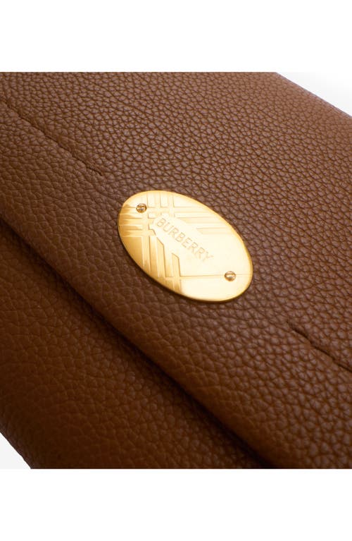 Burberry Cotswolds Leather Wallet On A Strap In Brown