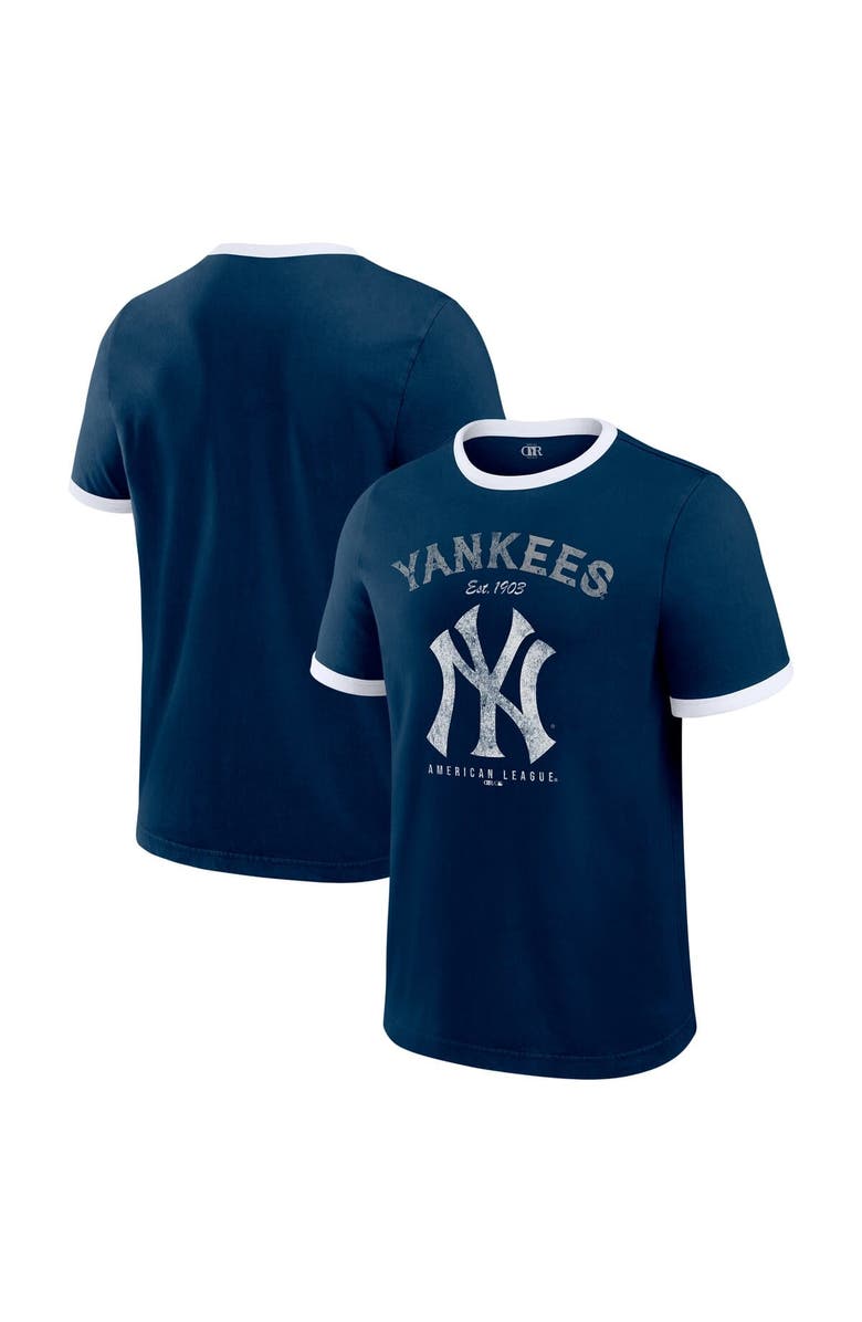 Darius Rucker Collection by Fanatics Men's Darius Rucker Collection by Fanatics Navy New York Yankees Washed Ringer T-Shirt, Main, color, Navy