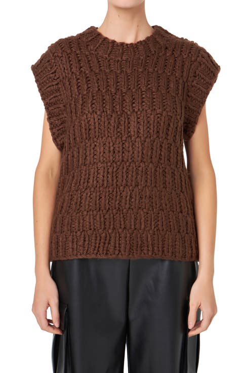 Chunky Cap Sleeve Sweater