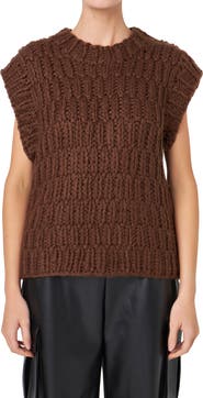 English Factory Chunky Cap Sleeve Sweater