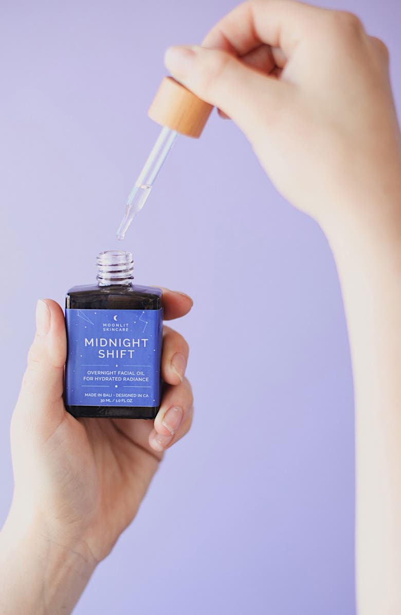 MOONLIT SKINCARE Midnight Shift Overnight Facial Oil, Alternate, color, 