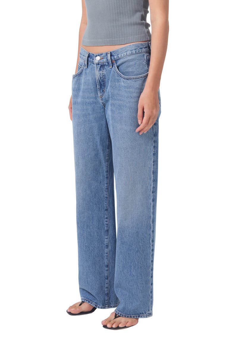 Fusion Low Rise Loose Straight Leg Organic Cotton Jeans, Alternate, color, RENOUNCE