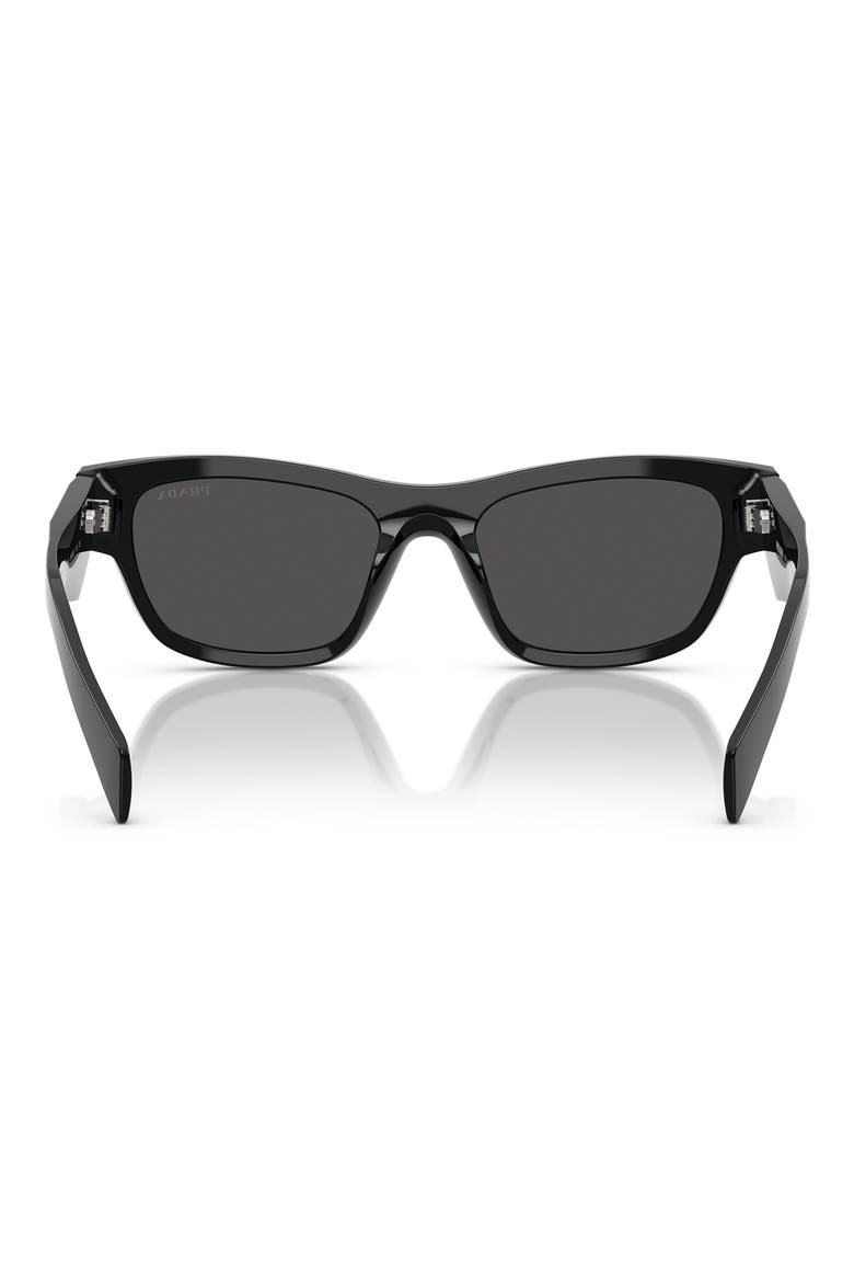 52mm Butterfly Polarized Sunglasses, Alternate, color, BLACK