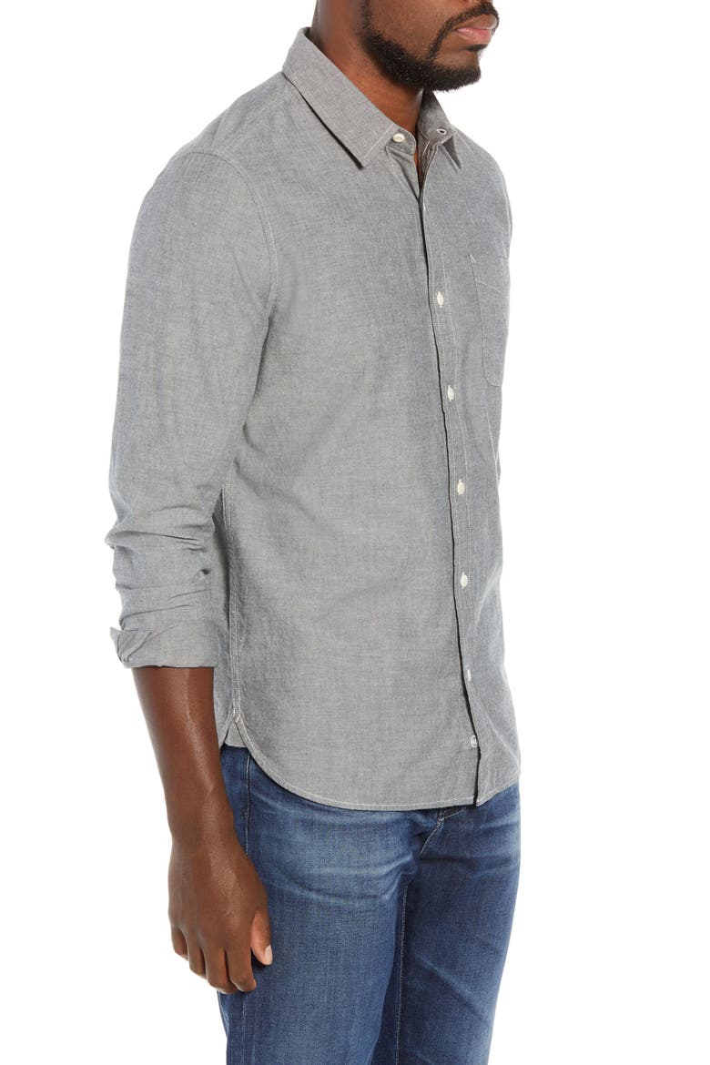 Colton Slim Fit Sport Shirt, Alternate, color, GRAY STONE