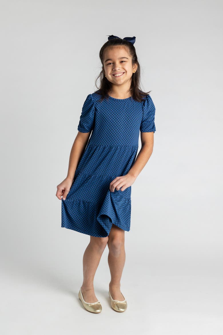Jacquard Knit Dress, Alternate, color, Dark Blue