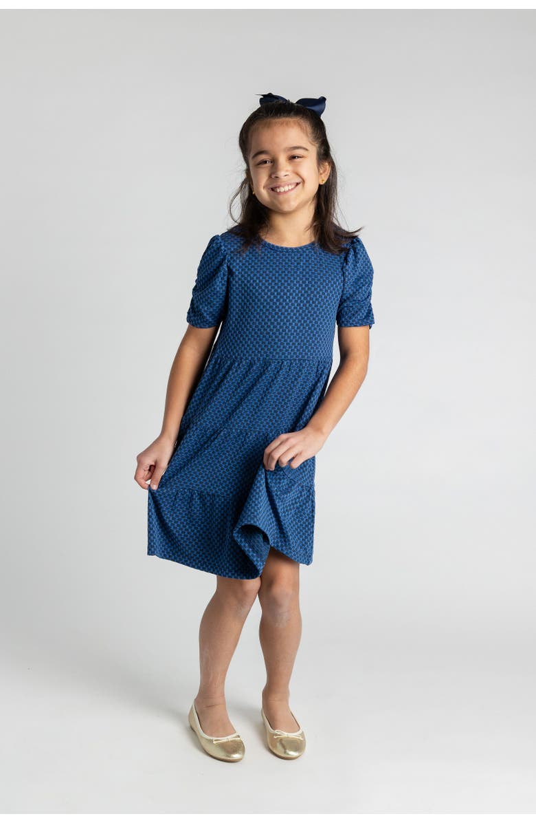 Florence Eiseman Jacquard Knit Dress, Alternate, color, Dark Blue