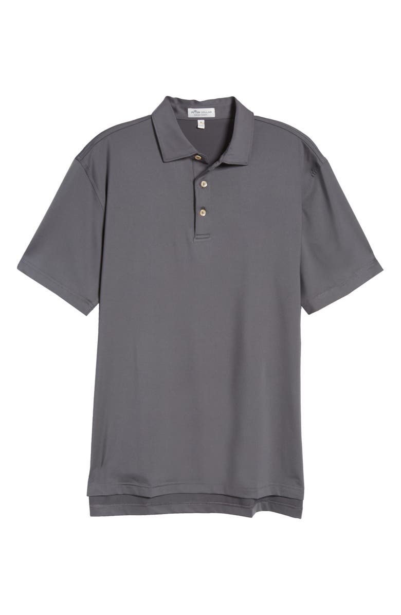 Peter Millar Short Sleeve Stretch Jersey Polo, Alternate, color, Iron