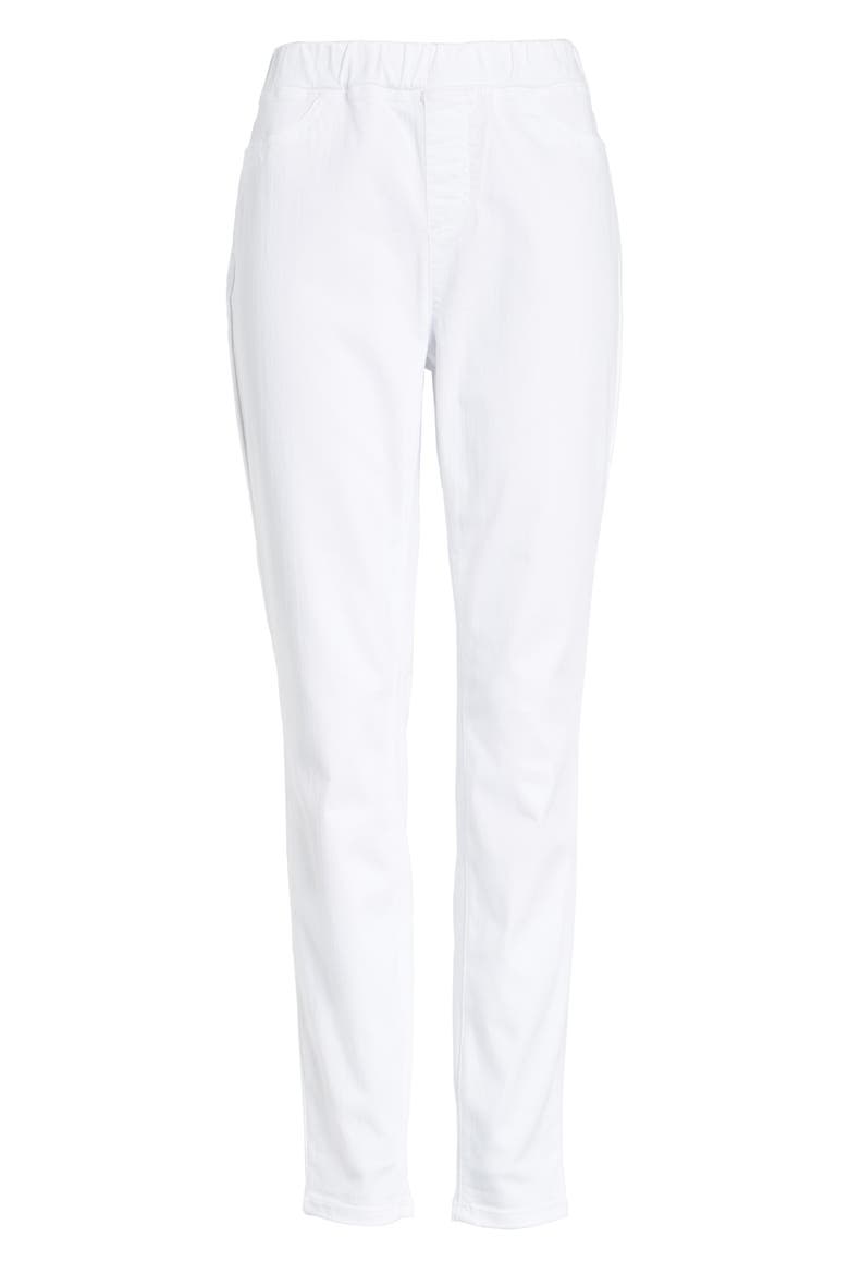 Stretch Organic Cotton Denim Skinny Pants, Alternate, color, WHITE