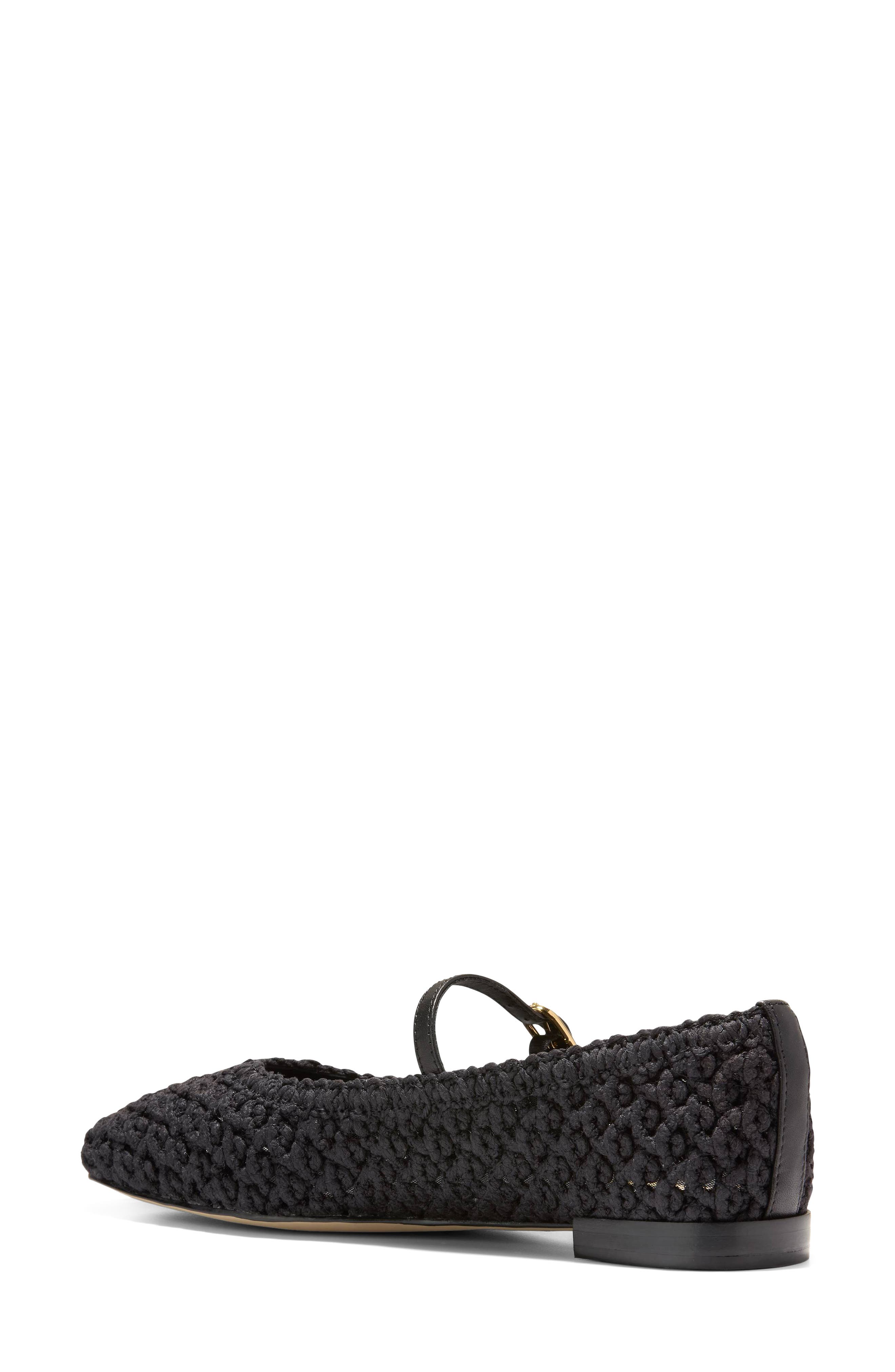 Cole Haan Harlan Woven Ballet Flats, Alternate, color, Black Woven Fabric / Leather
