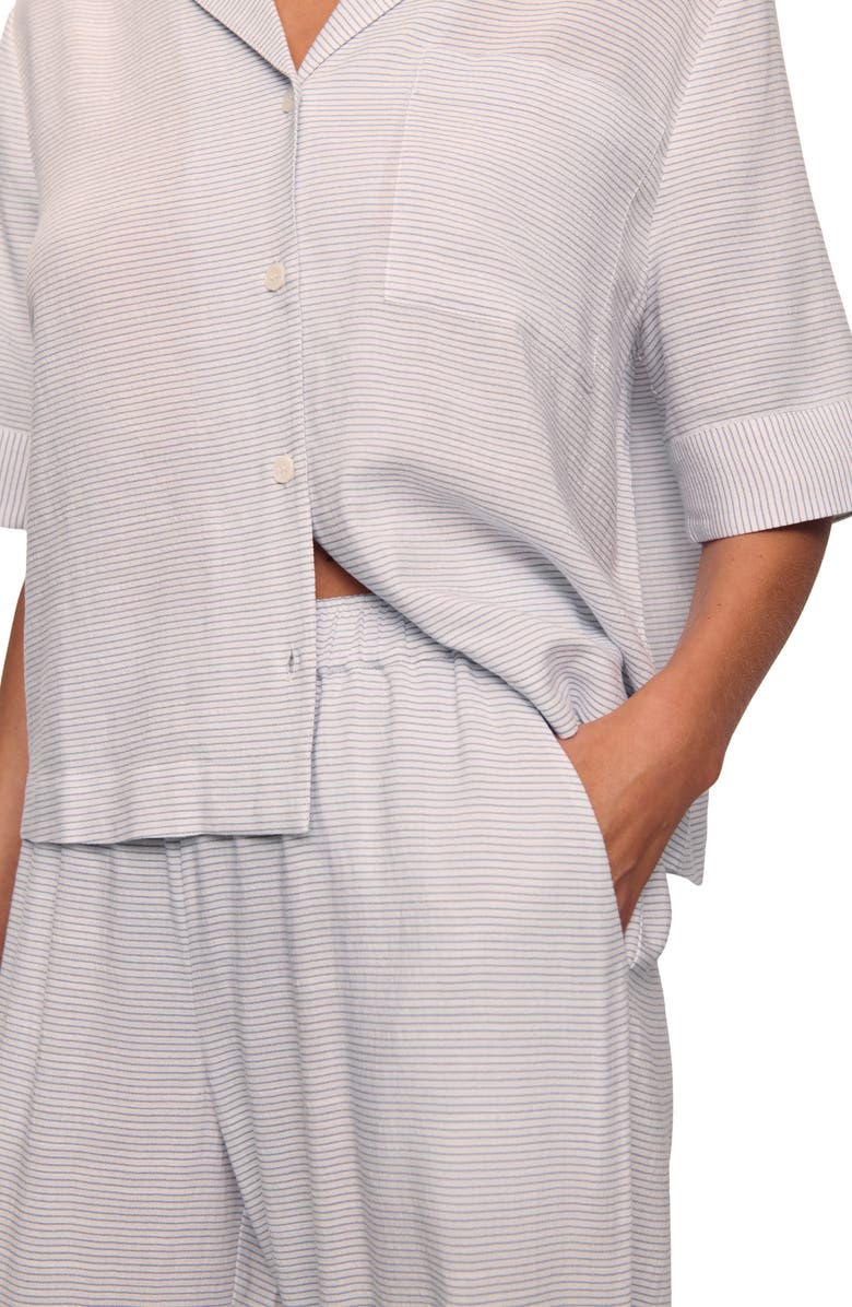 Eberjey Nautico Stripe Pajamas, Alternate, color, Feeder Stripes / Peppercorn