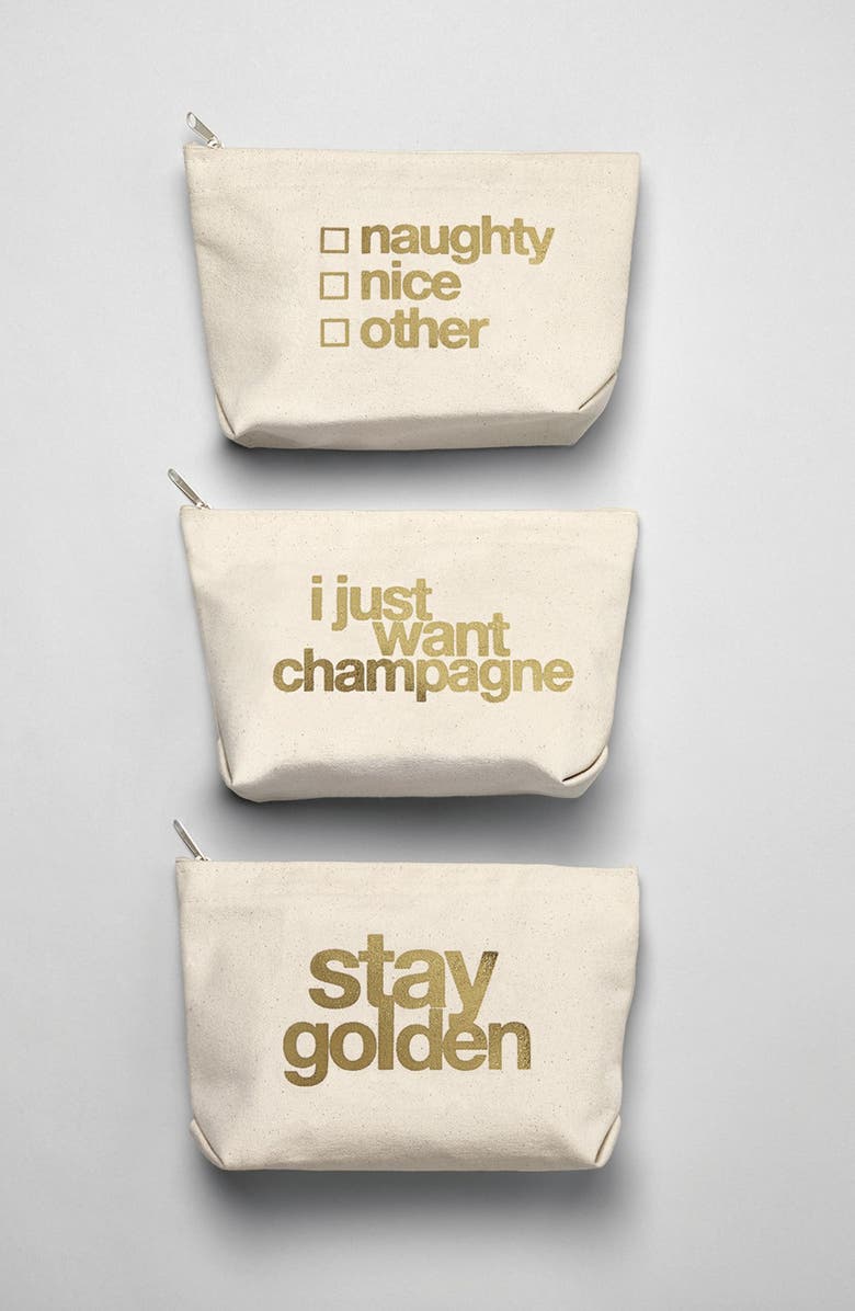 Dogeared Canvas Zip Pouch, Alternate, color,