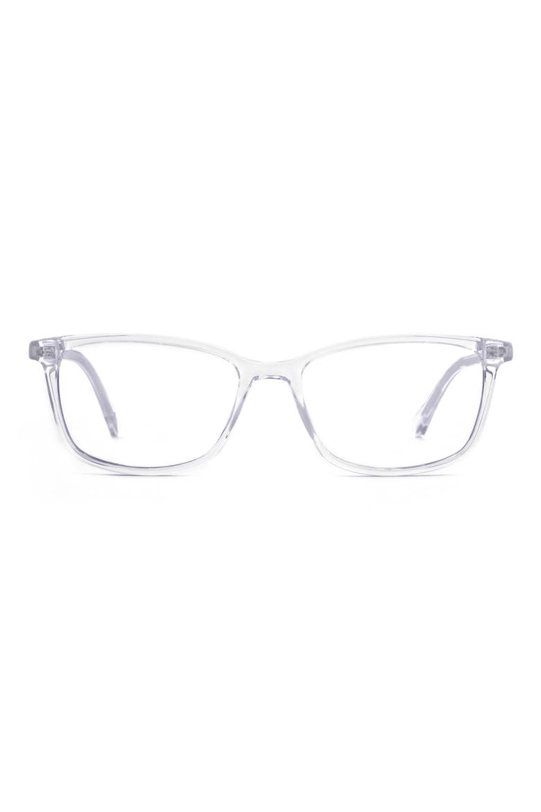 Faraday 53mm Rectangle Blue Light Blocking Glasses, Main, color, PANORAMA/ CLEAR