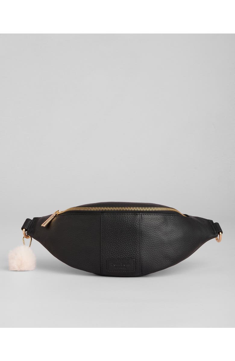 Pom Pom London Bum Bag, Main, color, Black