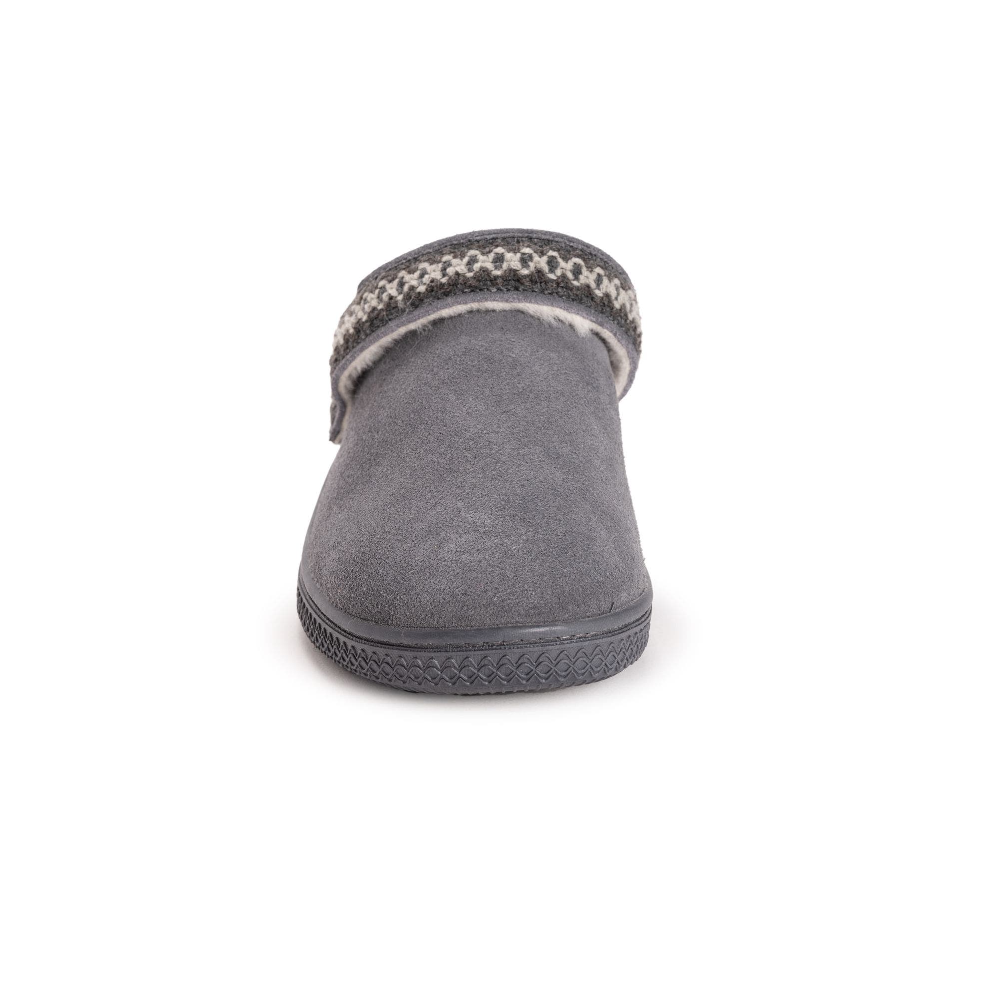 Quianna Luna Genuine Suede Clog Slipper, Alternate, color, Charcoal