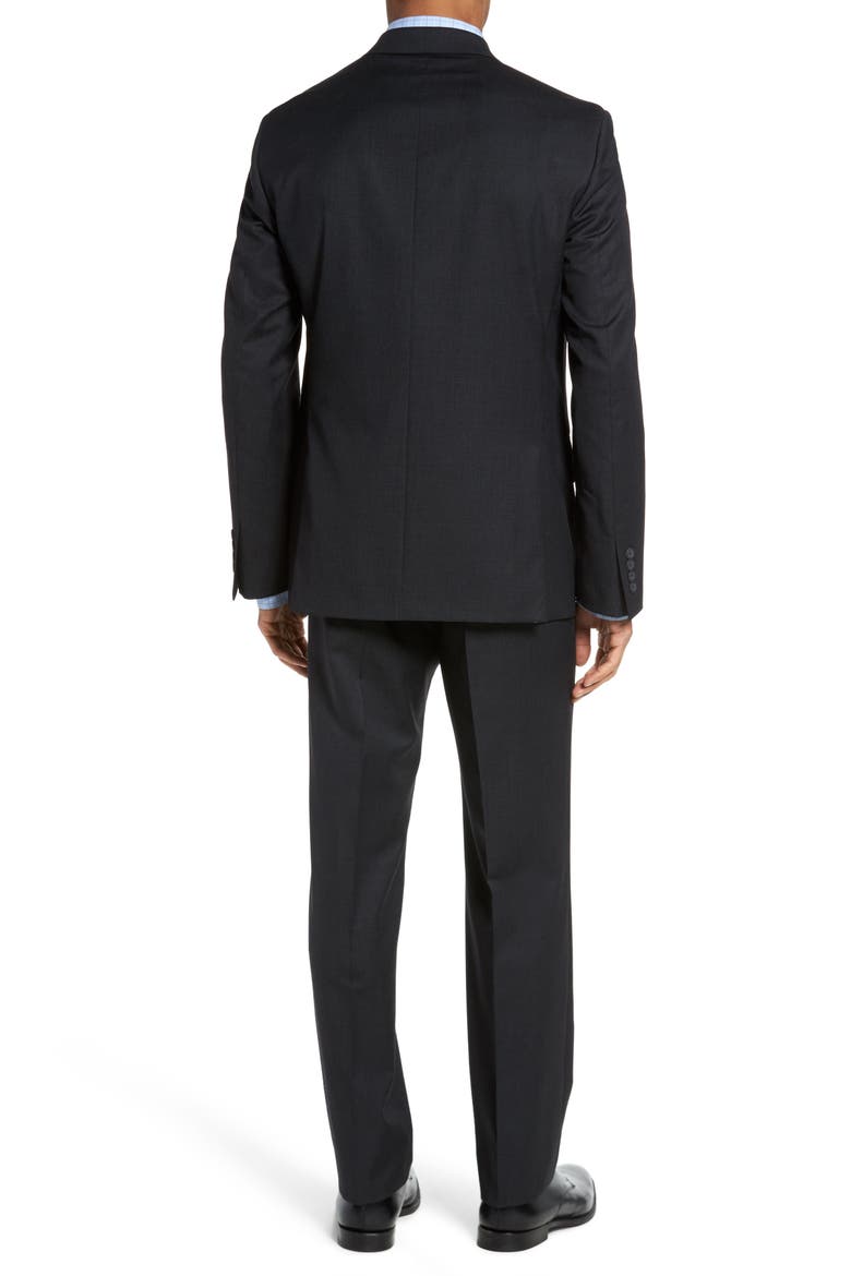 Classic Fit Check Wool Suit, Alternate, color, BLACK