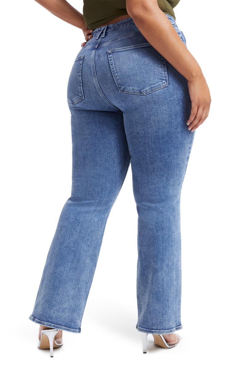 Good American Good Classic High Waist Bootcut Jeans, Alternate, color,