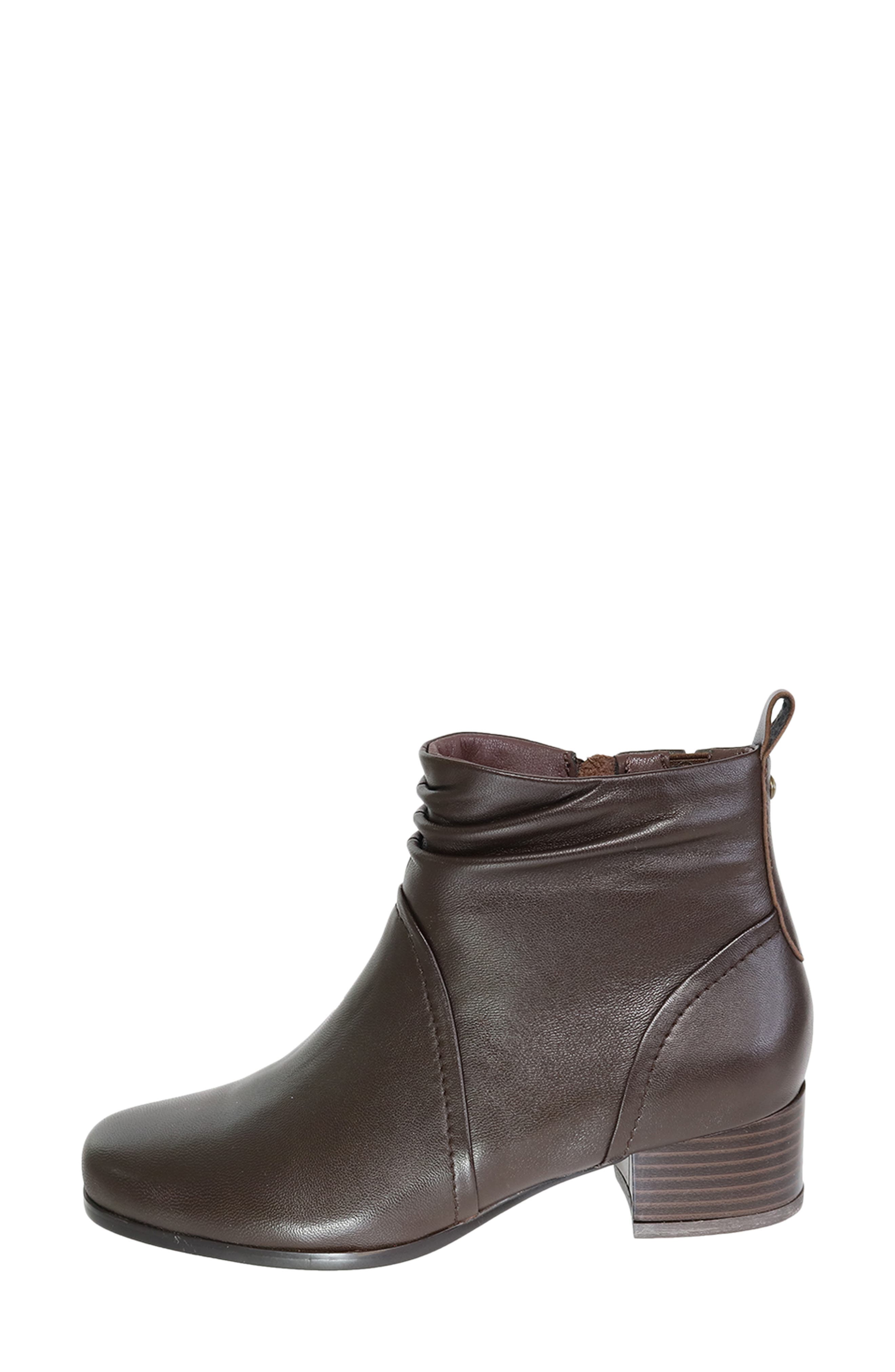 Nifty Leather Bootie, Alternate, color, BROWN LEATHER