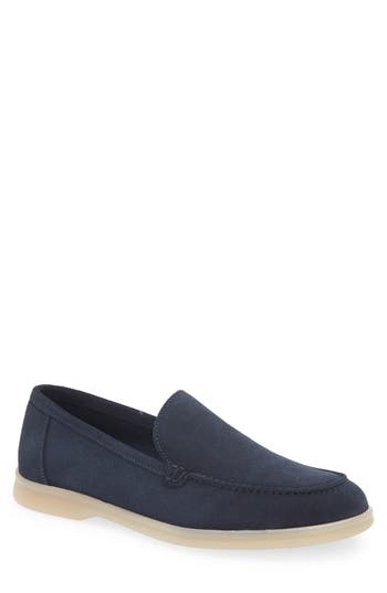 Bruno Magli Primo Leather Loafer In Navy Suede