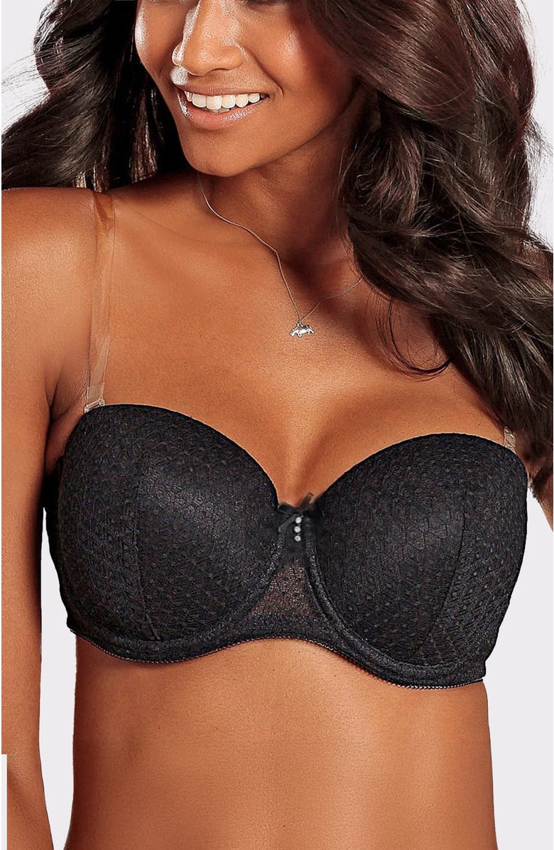 LASCANA Women's Multiway Strapless T-Shirt Bra, Main, color, Black