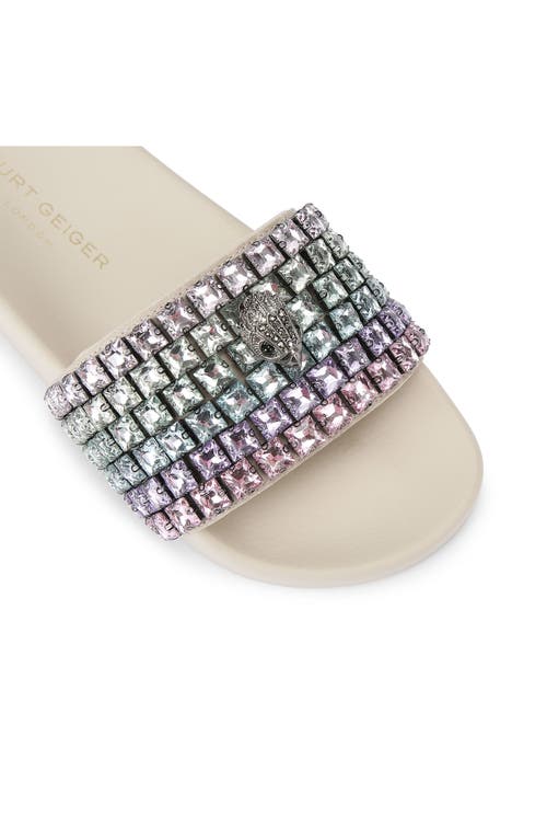 Shop Kurt Geiger London Meena Eagle Slide Sandal In Open White