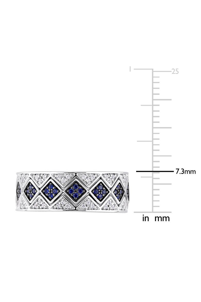 Lab-Grown Sapphire Band Ring, Alternate, color, BLUE