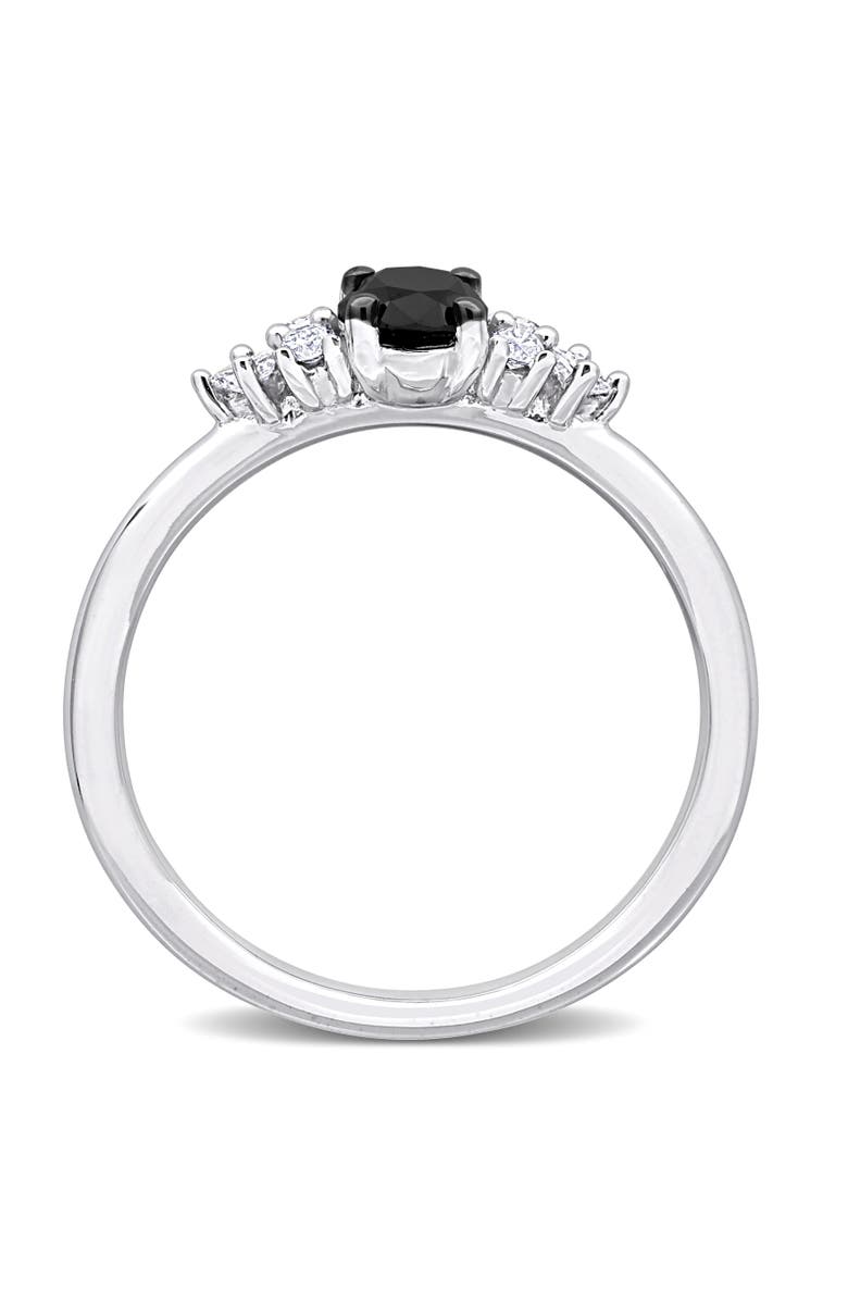 Julianna B. Black & White Diamond Oval Seven-Stone Ring 14k, Alternate, color, 14K White Gold