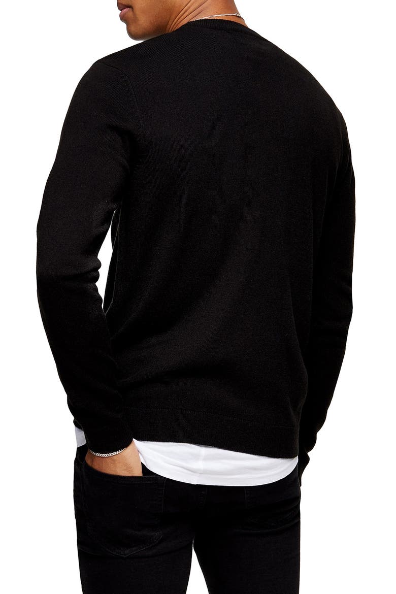Christmas Talk Turkey Crewneck Sweater, Alternate, color, BLACK MULTI