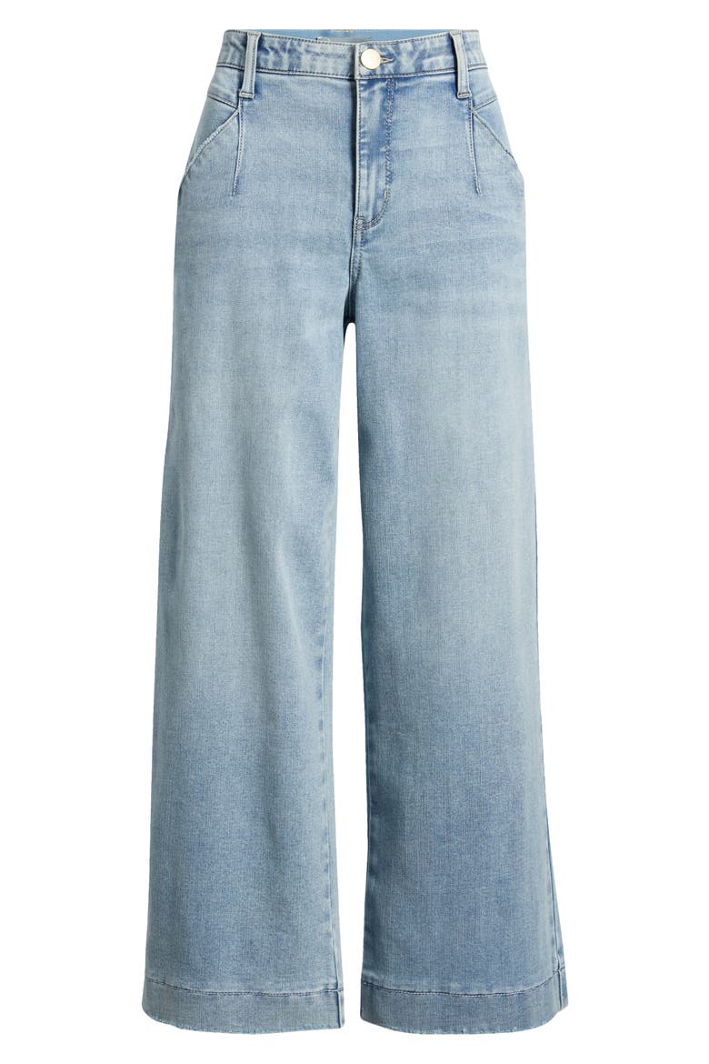 Wyatt Skyrise V-Pocket Ankle Wide Leg Jeans, Alternate, color, LIGHT BLUE ARTISANAL