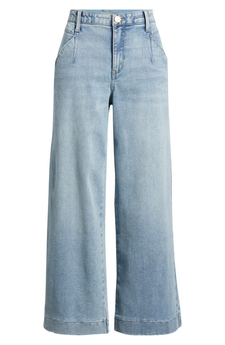Wit & Wisdom Wyatt High Waist Ankle Wide Leg Jeans, Alternate, color, Light Blue Artisanal