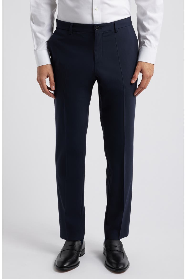 Genius Wool Blend Dress Pants, Main, color, DK BU