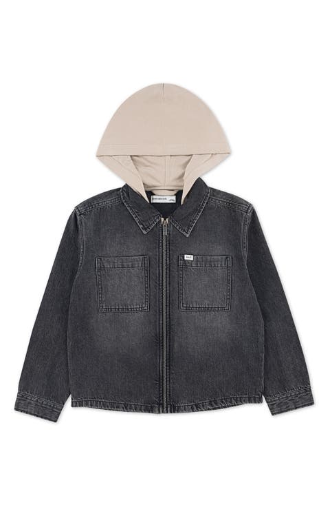 Kids' Hooded Zip Denim Jacket (Little Kid & Big Kid)