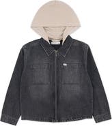 abercrombie kids Kids' Hooded Zip Denim Jacket