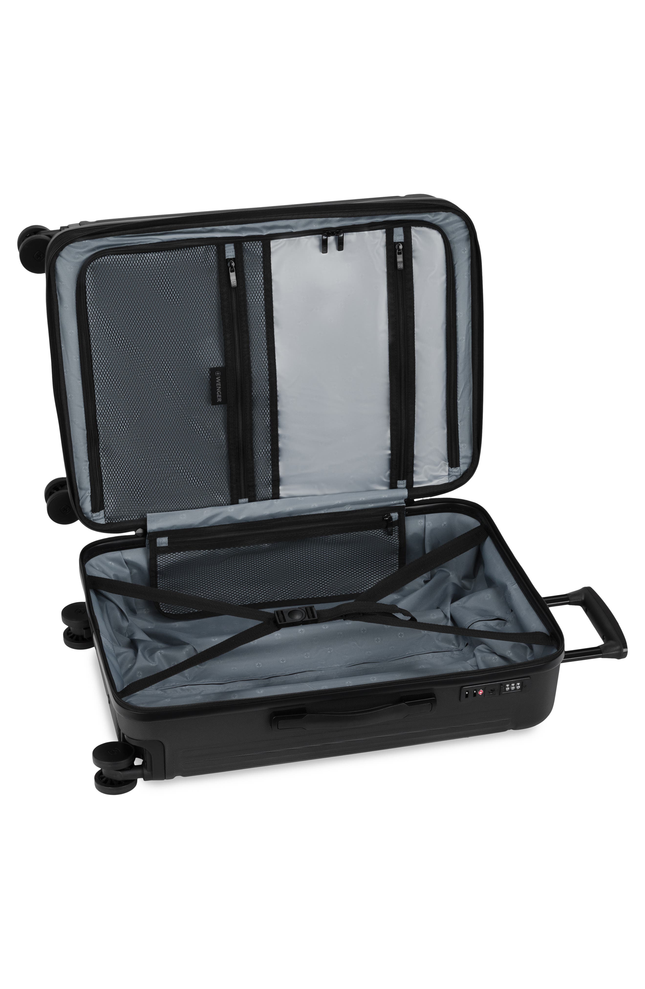 SWISSGEAR 24-Inch Hardside Spinner Luggage, Alternate, color, Black