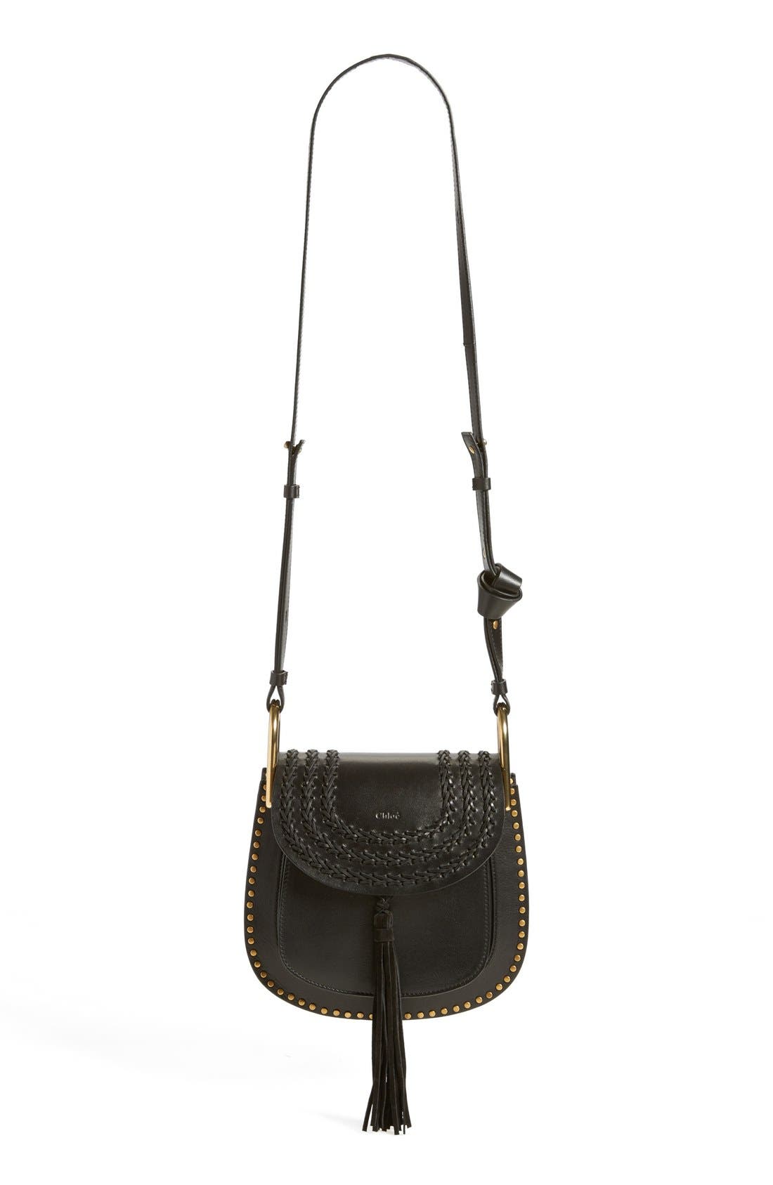 Chloé 'Small Hudson' Studded Calfskin Leather Crossbody Bag, Alternate, color, 